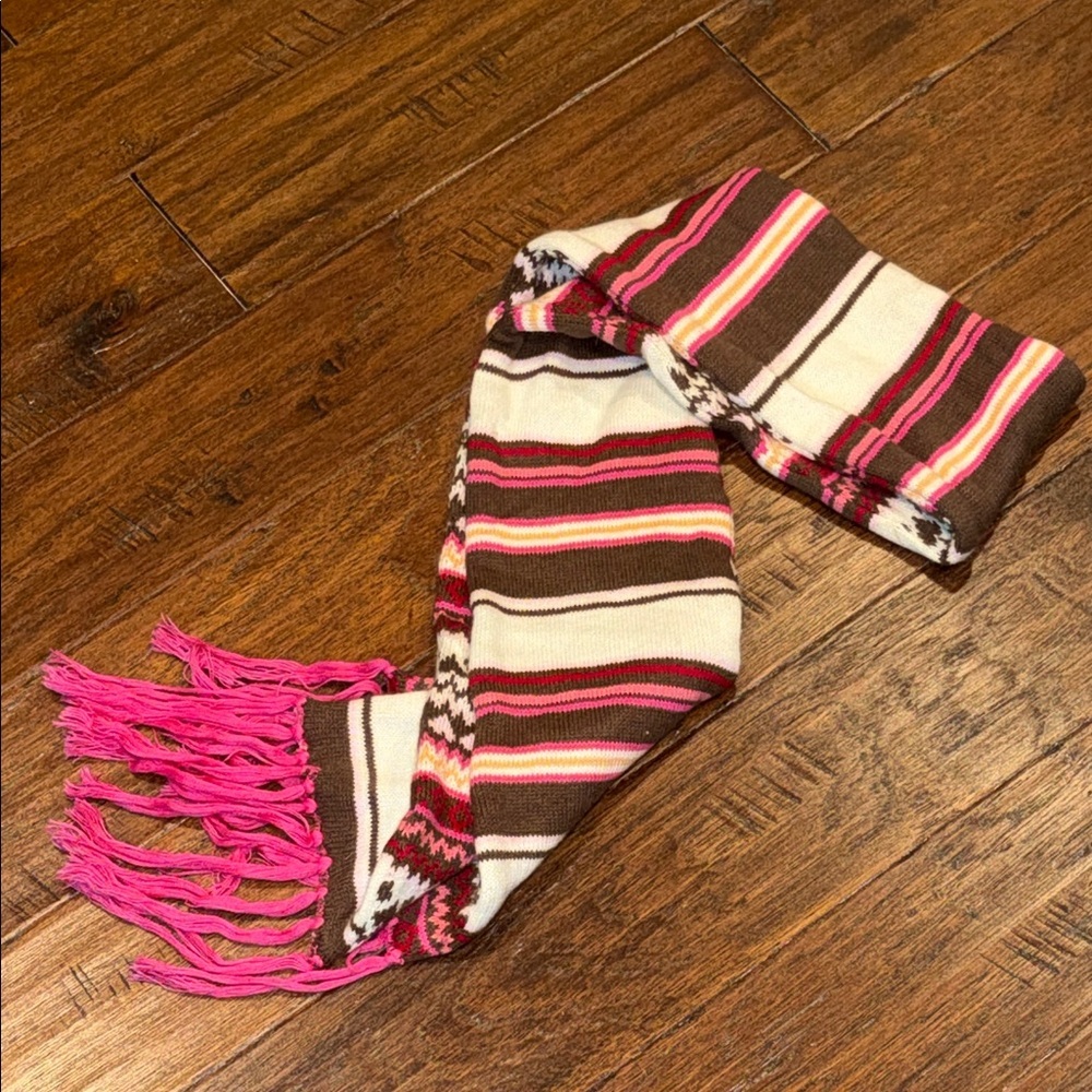 Pink Patterned Aero Scarf - Picture 2 of 4
